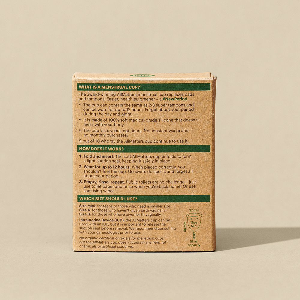 AllMatters Menstrual Cup Size B, (Formerly OrganiCup)