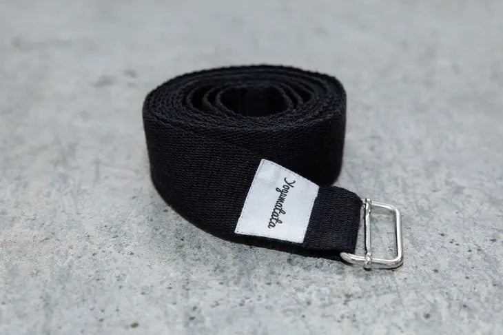 Black Organic Yoga Strap