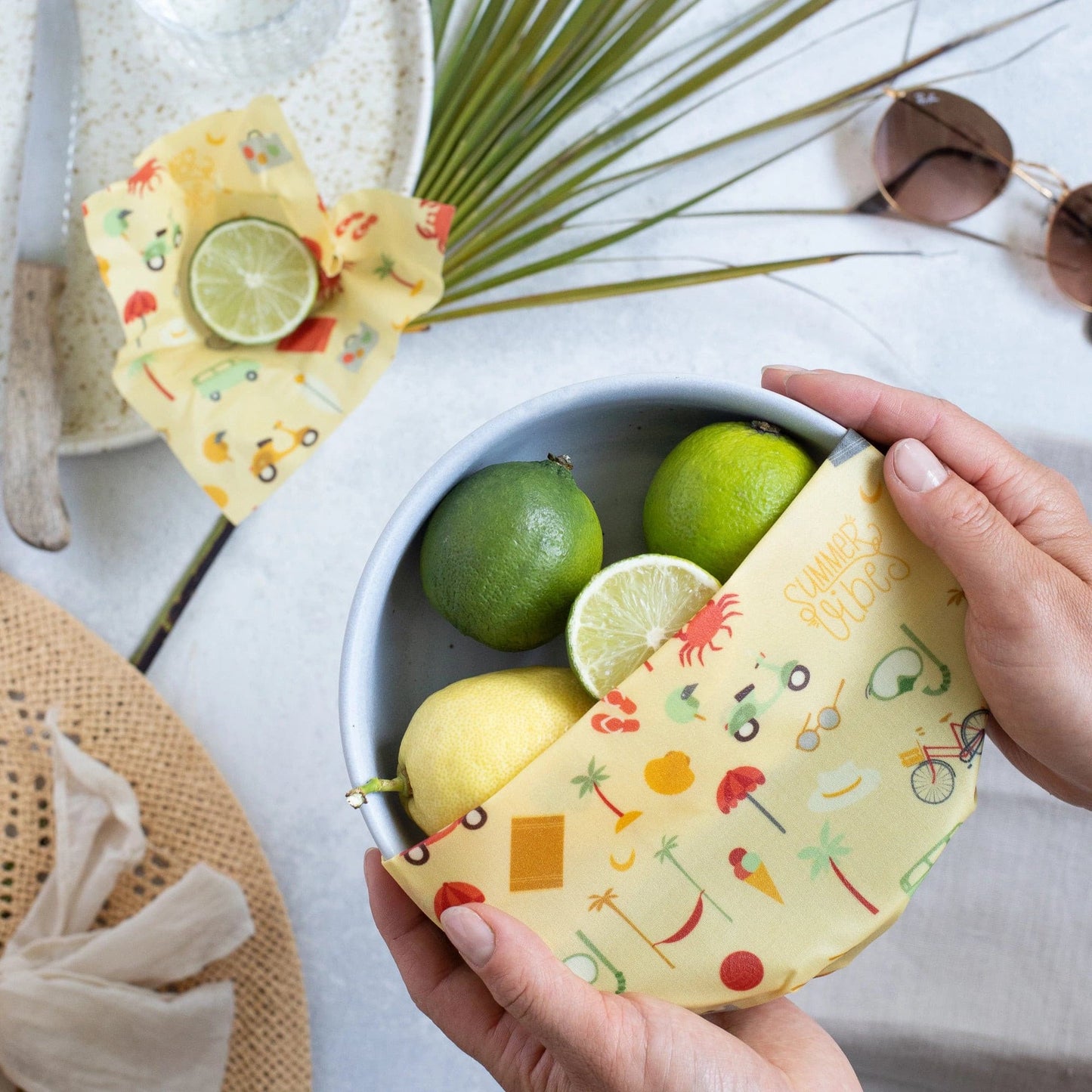 Organic Beeswax Cloth - Summer Vibes “Starter Set” - S/M/L