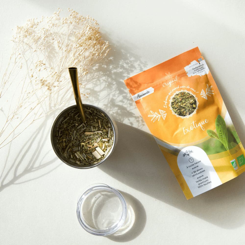 Organic Mate - Papaya, Pineapple, Marigold Flower Mate (exotic) - 70g.