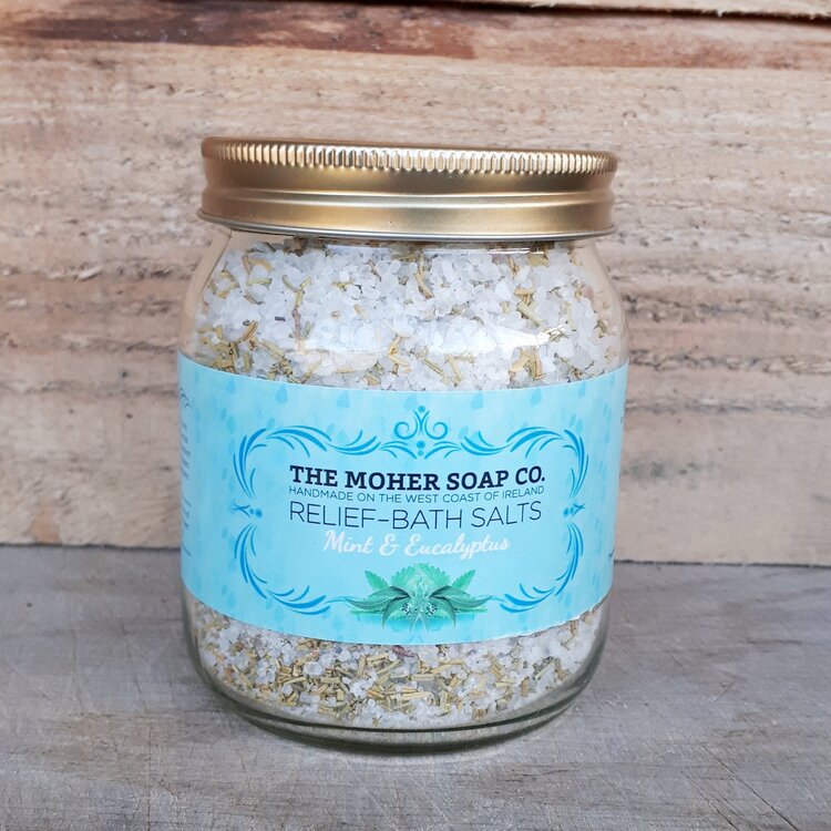 RELIEF BATH SALTS - MINT AND EUCALYPTUS 320g.