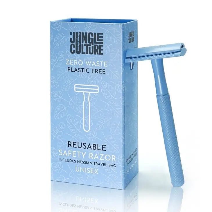 Safety Razor for Women or Men - Plastic Free Razors (Unisex) Azure Blue