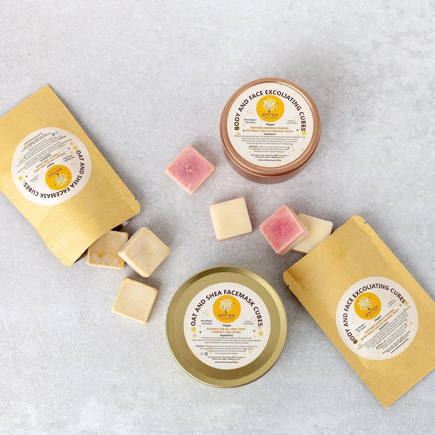 Oat and Shea Face Mask Cubes.