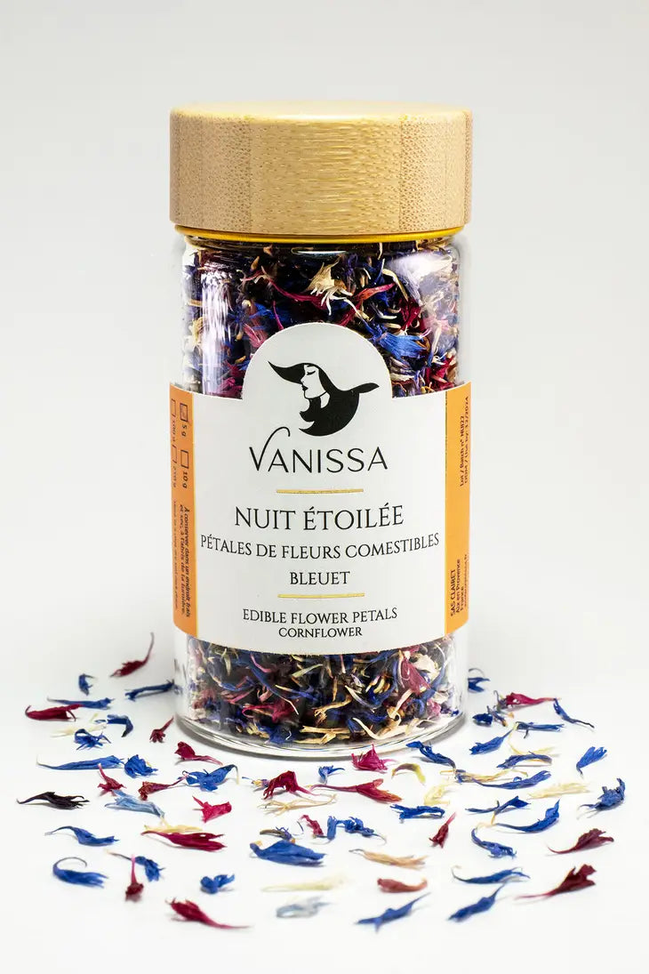 “Starry Night”: Edible Flower Petals: Cornflower 5g