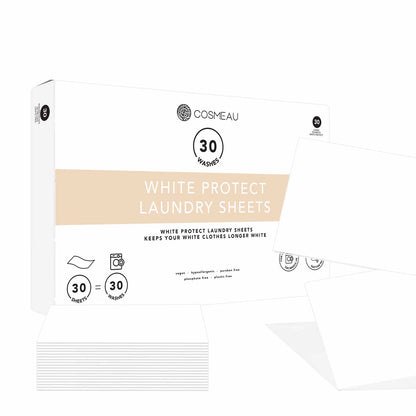 Cosmeau White Protect Laundry Sheets: 10 washes