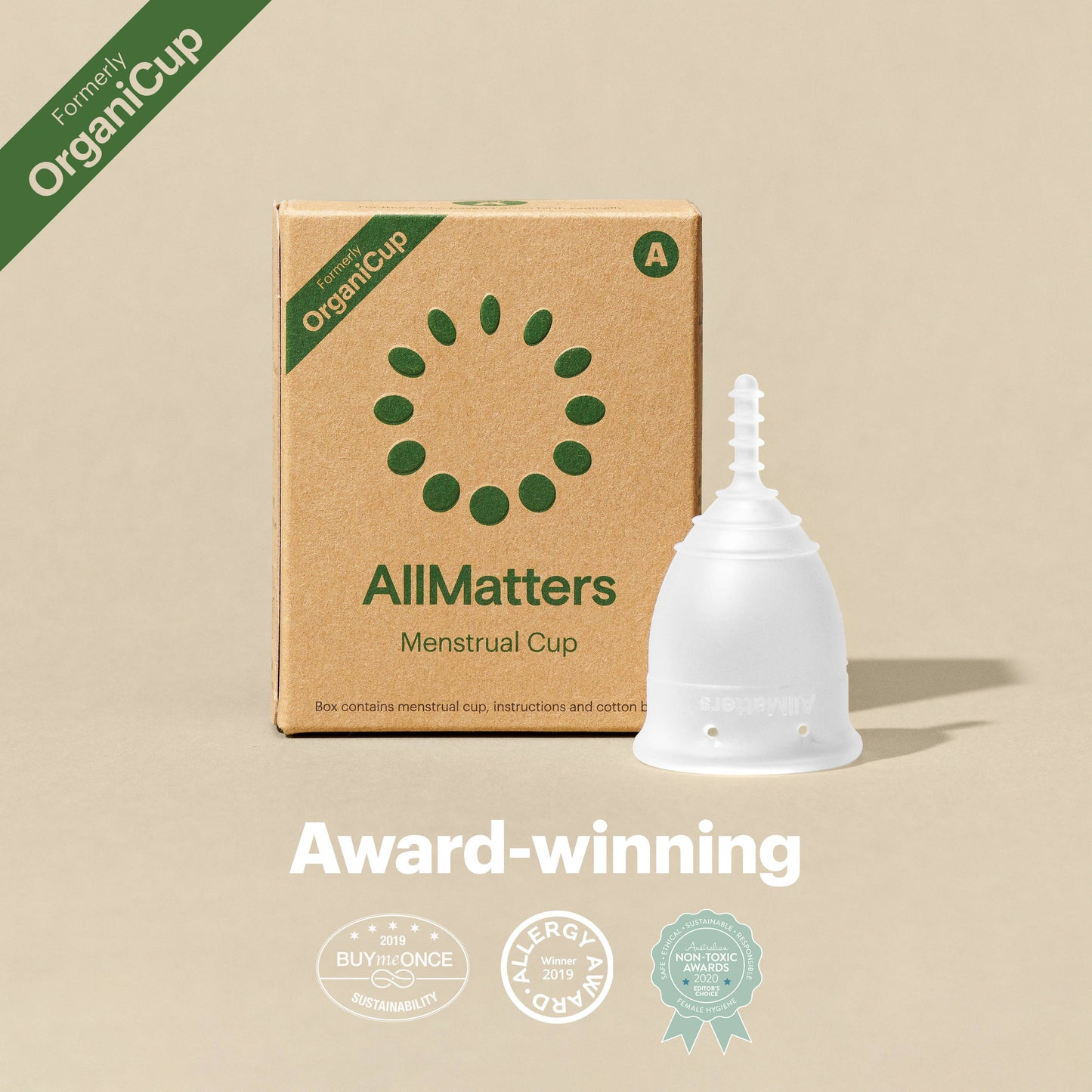 AllMatters Menstrual Cup Size Mini, (Formerly OrganiCup)