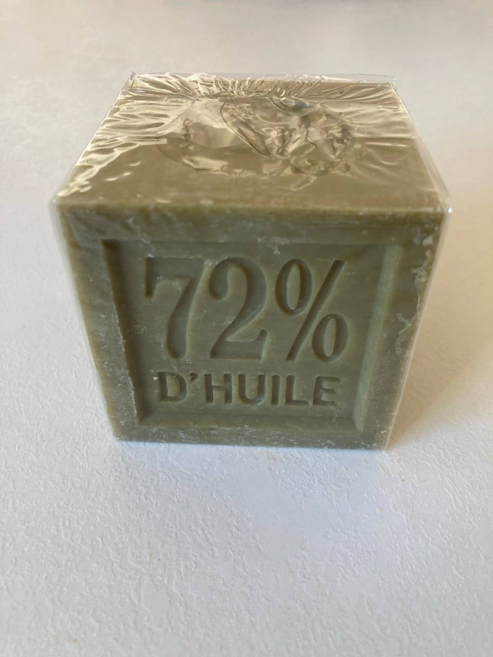 Marseille soap 72% - 300g cube: With packaging - Plastic protection