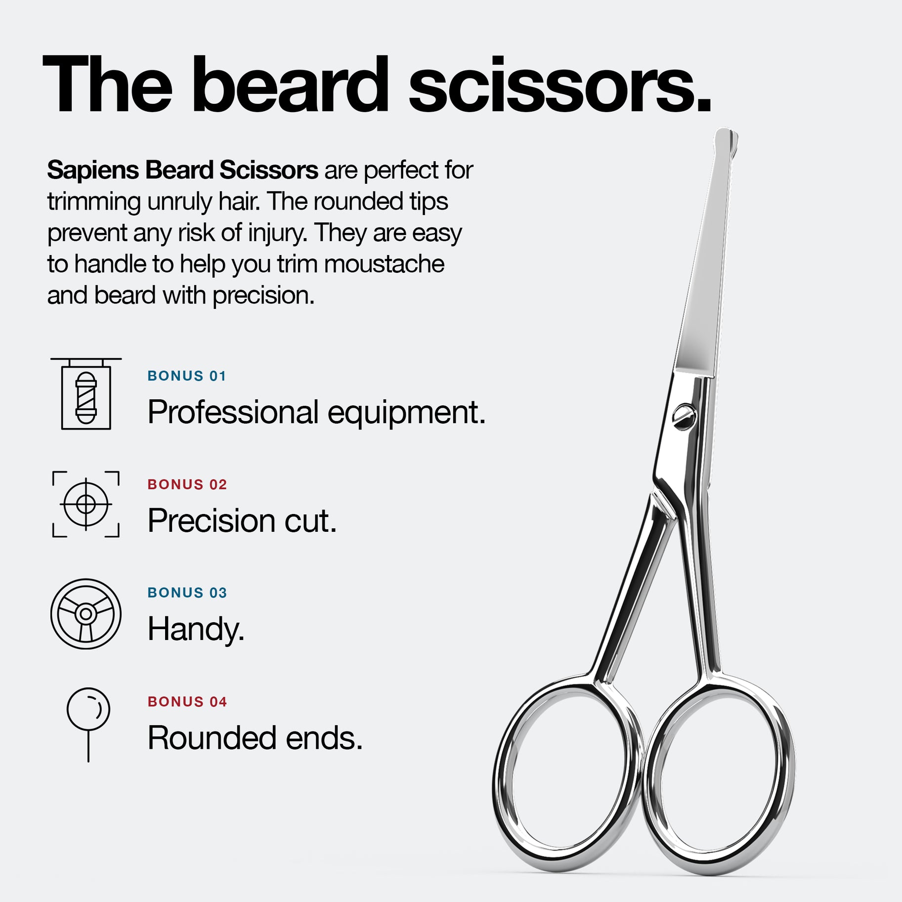 Stainless Steel Beard Scissors.