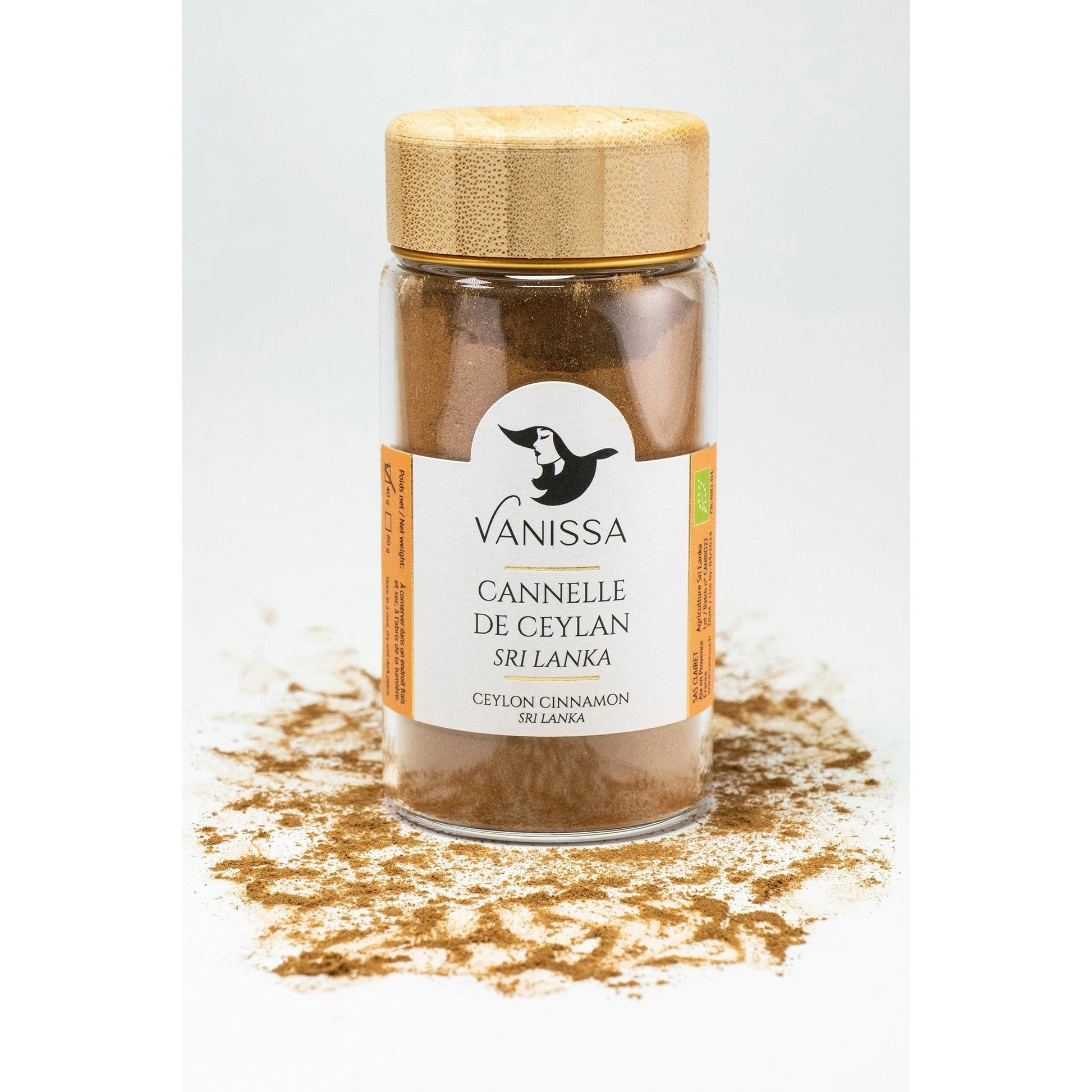 Organic Ceylon Cinnamon Powder - Sri Lanka 40g.
