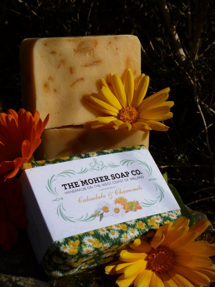 Calendula and Camomile Natural Soap for sensitive/dry skin 100g.