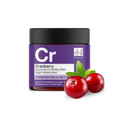 Cranberry Superfood Healthy Skin Night Moisturiser 60ml.