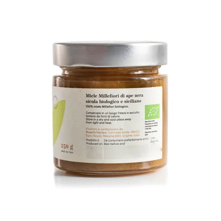Sicilian Black Bee Organic Wildflower Honey
