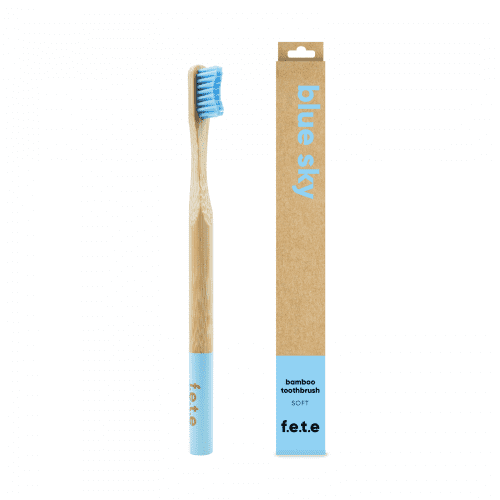 ‘Blue Sky’ Adult’s Soft Bamboo Toothbrush.