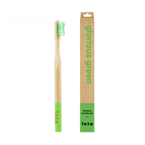 ‘Glorious Green’ Adult’s Firm Bamboo Toothbrush.