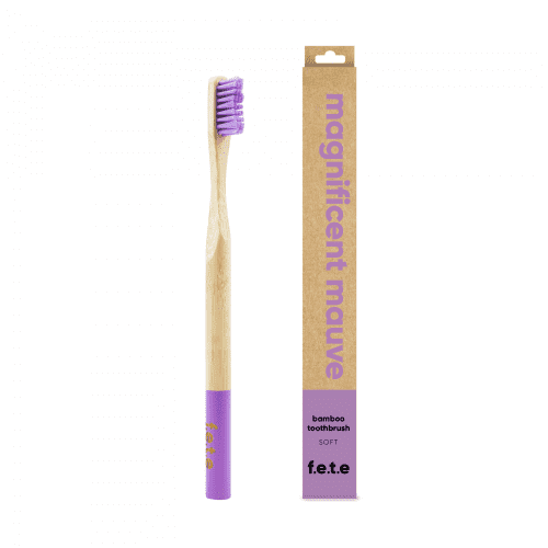 ‘Magnificent Mauve’ Adult’s Soft Bamboo Toothbrush.