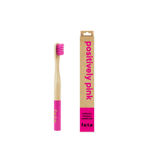 ‘Positively Pink’ Children’s Soft Bamboo Toothbrush.