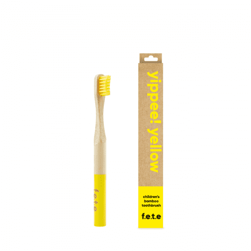 ‘Yippee! Yellow’ Children’s Soft Bamboo Toothbrush.