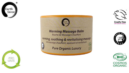 Organic Warming Massage Balm 100ml - For Face, hands, arms & whole body.