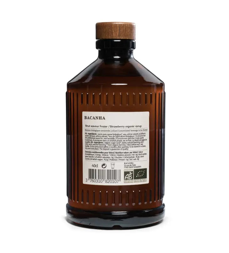 Raw Strawberry Syrup - Organic - 400ml - 13,5 fl. oz.