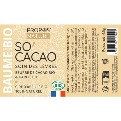 Organic Cacao Lip Balm