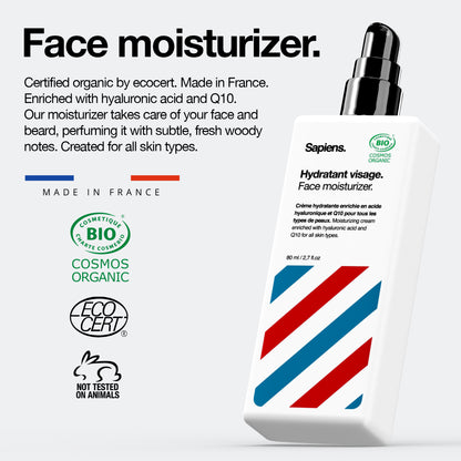 Organic Face & Beard Moisturizing Cream 80ml - Fresh X Woody