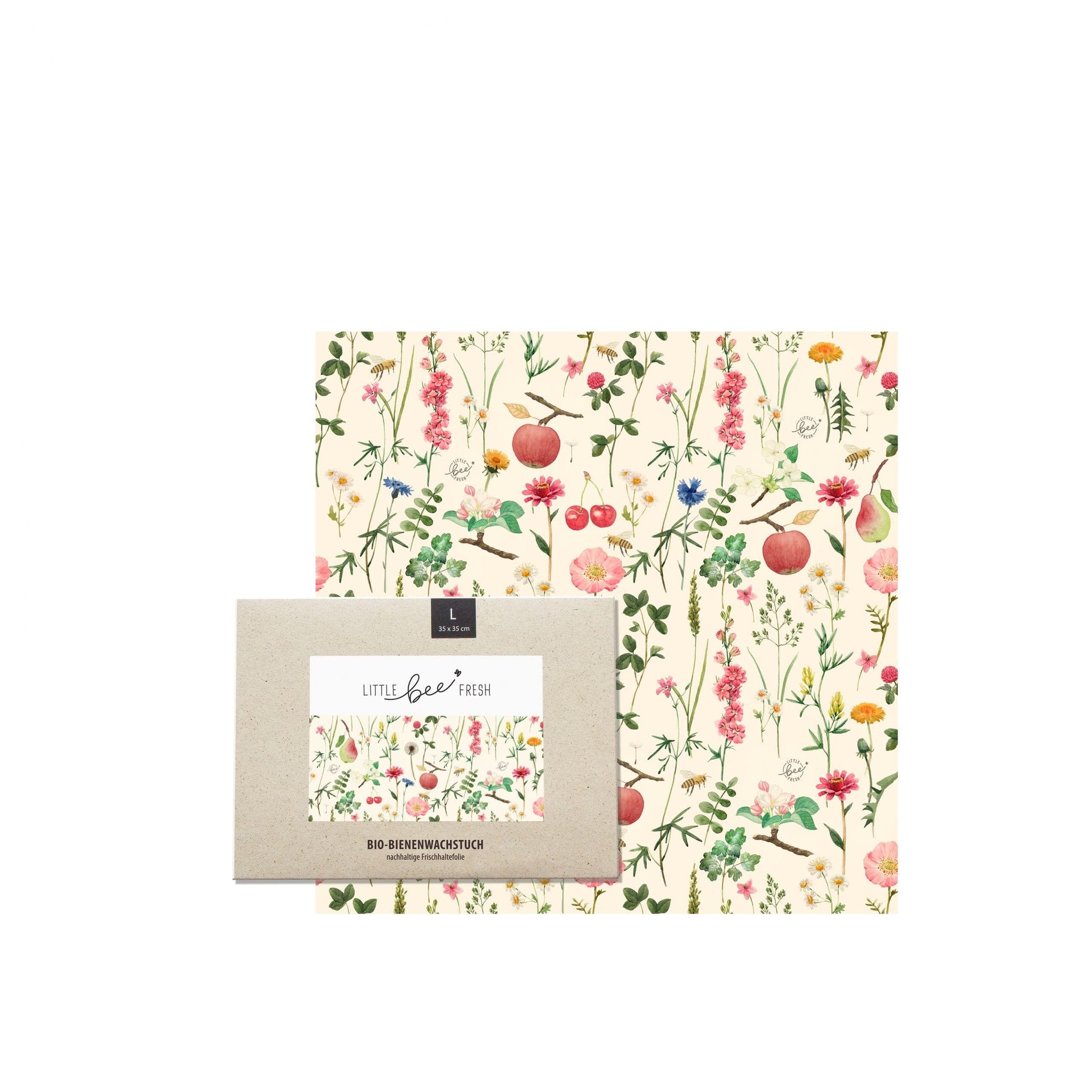 Organic beeswax cloth - orchard “L” - 35 x 35 cm